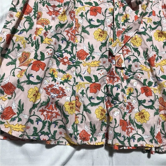 Code X Mode Waist Tie Dress Blush Floral Multi SIze L Pockets Keyhole Neck - Picture 9 of 16